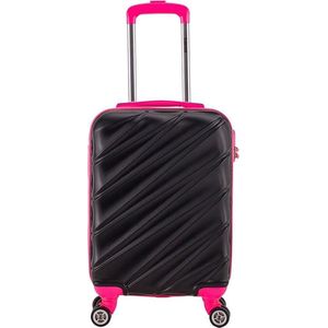 Decent Lumi Fix Handbagage Koffer - 55 cm - Black/Pink