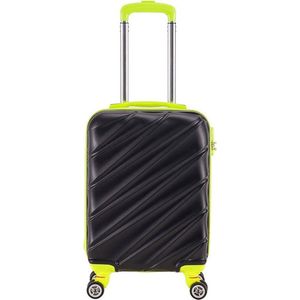 Decent Lumi Fix Handbagage Koffer - 55 cm - Black/Lemon