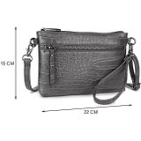 Wimona Schoudertasje / Clutch Croco Marta Grijs