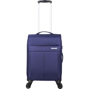 Decent  Handbagage Zachte Koffer / Trolley / Reiskoffer -  55 x 35 x 20 cm - DUpright - blauw