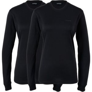 Campri Thermoshirt lange mouw (2 PACK) Sportshirt Dames Zwart
