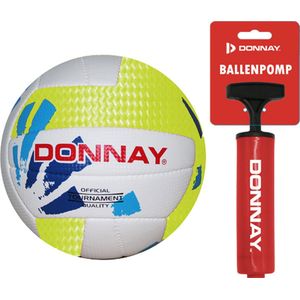 Donnay Donnay Beach volleybal - Wit/Lime + Ballenpomp