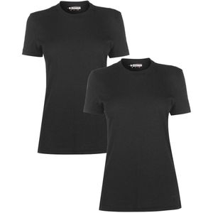 Campri Thermoshirt korte mouw (2-Pack) - Sportshirt - Dames - Zwart