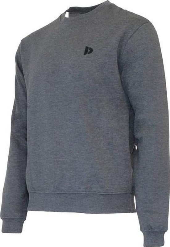 Donnay - Fleece Sweater ronde hals (Dean) - Sporttrui - Heren - Charcoal Marl (037)