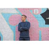 Donnay - Fleece Sweater - Sporttrui - Dark Denim Marl - Polyester/Katoen