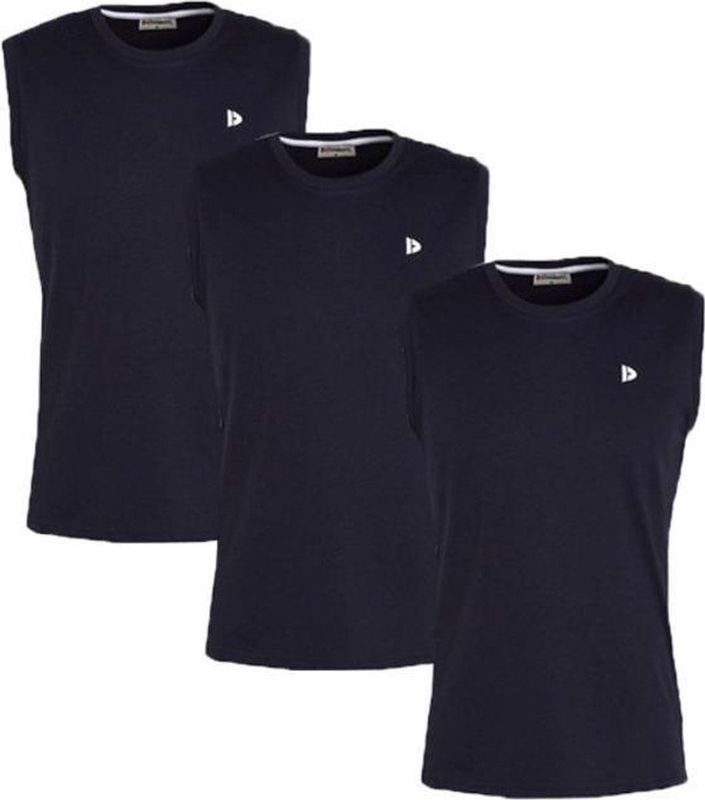 Donnay - Stan - T-shirt zonder Mouw - Navy - 3-Pack