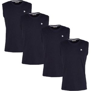 Donnay - Stan - Sportshirt - Navy - 100% Katoen - 4-Pack