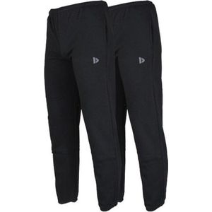2-Pack Donnay - Joggingbroek met elastiek (Alec) - Sportbroek - Heren - Black (020)