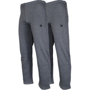 2-Pack Donnay - Joggingbroek rechte pijp (Wess) - Sportbroek - Heren - Charcoal-marl (037)