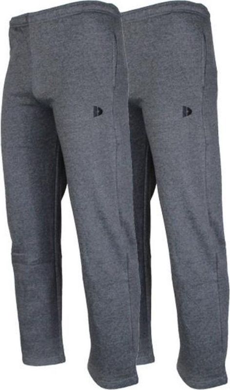 2-Pack Donnay - Joggingbroek rechte pijp (Wess) - Sportbroek - Heren - Charcoal-marl (037)