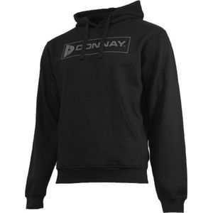Donnay sweater met capuchon David - groot logo - Sporttrui - Zwart