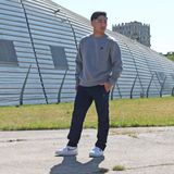 Donnay - Fleece Sweater ronde hals (Dean) - Sporttrui -Heren - Silver-marl (032)