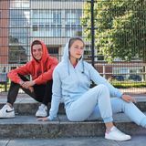 Donnay - Joggingbroek met Elastiek (Carolyn) - Sportbroek - Dames - Pale Blue marl (246)