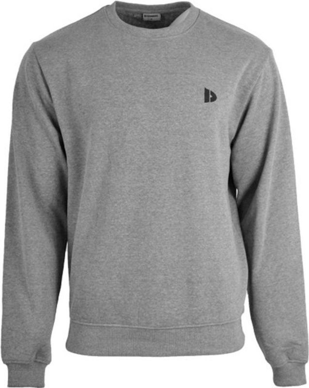 Donnay Fleece sweater met ronde hals Ian - Junior - Silver marl (032)