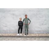 Donnay Fleece sweater met ronde hals Ian - Junior - Deep army green marl (032)