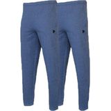 2-Pack Donnay Joggingbroek rechte pijp dunne kwaliteit - Sportbroek - Heren - Donkerblauw gemeleerd