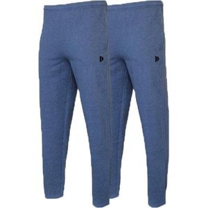 2-Pack Donnay Joggingbroek rechte pijp dunne kwaliteit - Sportbroek - Heren - Donkerblauw gemeleerd