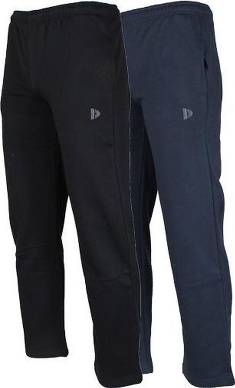 2-Pack Donnay - Joggingbroek rechte pijp (Wess) - Sportbroek - Heren - Black/Navy (919)