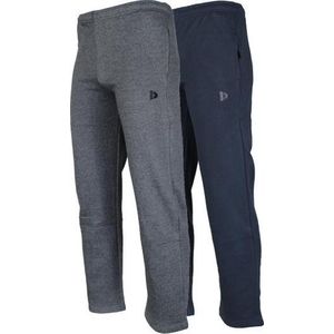 2-Pack Donnay - Joggingbroek rechte pijp (Wess) - Sportbroek - Heren - Charcoal-marl/Navy (1397)