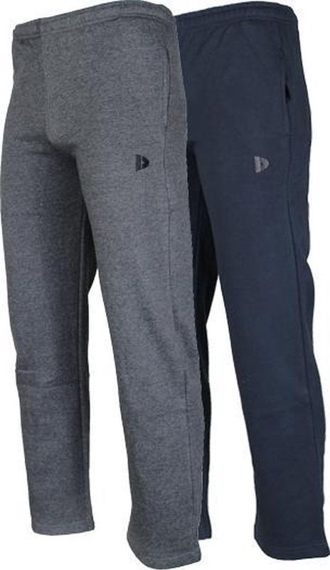 2-Pack Donnay - Joggingbroek rechte pijp (Wess) - Sportbroek - Heren - Charcoal-marl/Navy (1397)