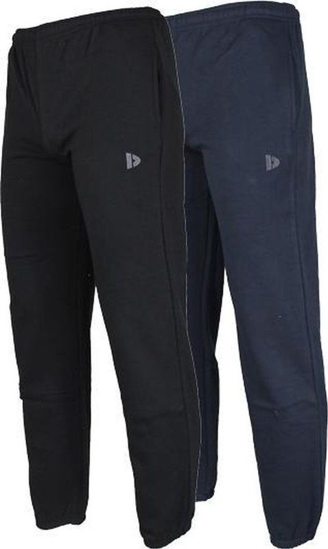 2-Pack Donnay - Joggingbroek met elastiek (Alec) - Sportbroek - Heren - Black/Navy (919)