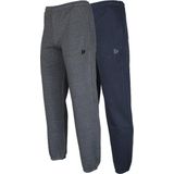 2-Pack Donnay - Joggingbroek met elastiek (Alec) - Sportbroek - Heren - Charcoal-marl/Navy (1397)