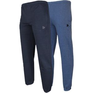 2-Pack Donnay Joggingbroek met boord - Sportbroek - Heren - Navy/Dark-blue marl