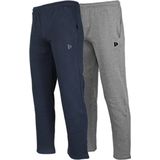 2-Pack Donnay - Joggingbroek rechte pijp (Wess) - Sportbroek - Heren - Navy/Silver-marl (256)