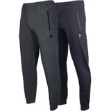 2-Pack Donnay - Joggingbroek met elastiek (Jack) - Sportbroek - Heren - Charcoal/Navy (1397)