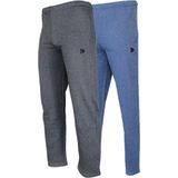 Donnay - Joggingbroek Nigel - Charcoal-marl/Dark denim-marl - 2-Pack - Heren
