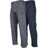 2-Pack Donnay Joggingbroek rechte pijp dunne kwaliteit - Sportbroek - Heren - Navy/Charcoal-marl