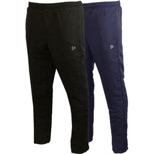 2- Pack Donnay Micro fibre pant - Rechte pijp - Sportbroek - Heren - Zwart/Navy