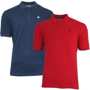 2-Pack Donnay - Polo (Noah) - Sportpolo - Heren - Navy Berry-red (294)