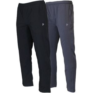 2-Pack Donnay - 2-way Stretch trainingsbroek (Alex) - Sportbroek - Heren - Black/Dark Grey (1070)