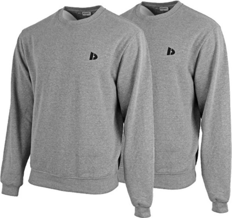 Donnay - Dean - Fleece Sweater - Silver-marl - 2-Pack