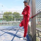 Donnay - Joggingbroek met elastiek (Jack) - Sportbroek - Heren - Berry-red (040)