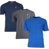 3-Pack Donnay T-shirt (599008) - Sportshirt - Heren - Navy Charcoal marl Active Blue