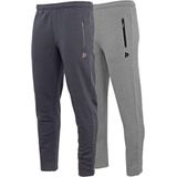 2-Pack Donnay - Joggingbroek met rechte pijp (Sky) - Sportbroek - Heren - Navy/Silver-marl (256)