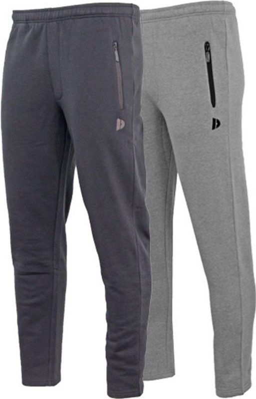 2-Pack Donnay - Joggingbroek met rechte pijp (Sky) - Sportbroek - Heren - Navy/Silver-marl (256)