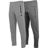 Donnay - Joggingbroek Sky - Sportbroek - Silver-marl/Charcoal-marl - 2-Pack