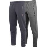 2-Pack Donnay - Joggingbroek met rechte pijp (Sky) - Sportbroek - Heren - Navy/Charcoal-marl (1397)