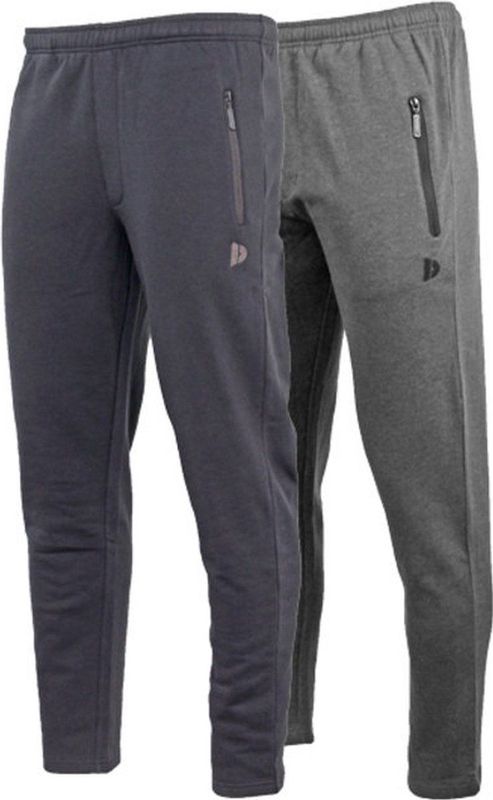 2-Pack Donnay - Joggingbroek met rechte pijp (Sky) - Sportbroek - Heren - Navy/Charcoal-marl (1397)