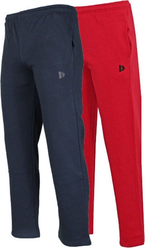 2-Pack Donnay - Joggingbroek rechte pijp (Wess) - Sportbroek - Heren - Navy/Berry Red (461)