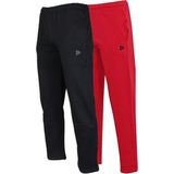 2-Pack Donnay - Joggingbroek rechte pijp (Wess) - Sportbroek - Heren - Black/Berry Red (463)