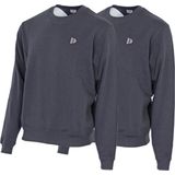 2-Pack Donnay - Fleece sweater ronde hals (Dean) - Sporttrui - Heren - Navy (010)