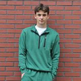 Donnay - Fleece sweater met ¼ Zip rits (Thijs) - Sporttrui - Heren - Forrest green (236) - maat S