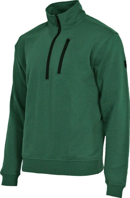 Donnay - Fleece sweater met ¼ Zip rits (Thijs) - Sporttrui - Heren - Forrest green (236) - maat S