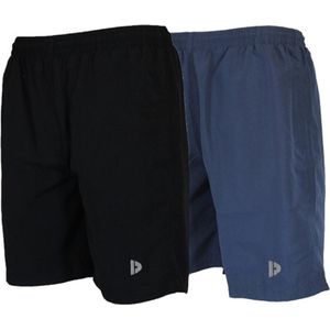 2-Pack Donnay Micro Fibre Short (Ian) - Sportbroek - Heren - Zwart & Navy