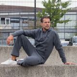 2-Pack Donnay - Joggingbroek rechte pijp (Wess) - Sportbroek - Heren - Forrest green/Charcoal-marl (429) - maat S