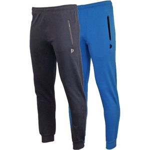 2-Pack Donnay - Joggingbroek met elastiek (Jack) - Sportbroek - Heren - Navy/True blue (536)